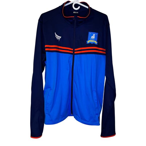 Ted Lasso Spirit Halloween Costume Blue Red Real Jacket Polyester Men’s US L - Picture 1 of 10
